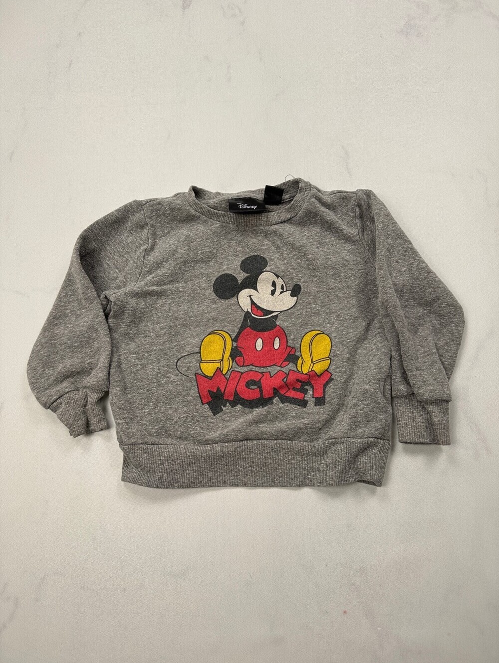 Disney Mickey Sweatshirt Gray Contemporary Graphic - Boys 3T